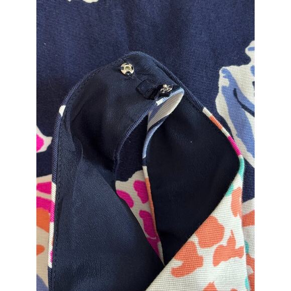 Lily Pulitzer Floral Fit and Flare Dress Sleeveless V-Neck Party Cocktail Dress - Picture 9 of 11